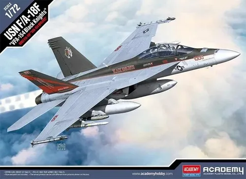 ACADEMY 1/72 USN F/A-18F VFA-154 BLACK KNIGHTS 12577