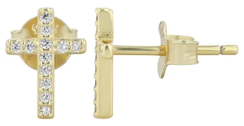 AKZENT Ohrring-Set Kira Ohrstecker, Kreuz, 925/- Sterling Silber, Geschenk, modern (Paar)