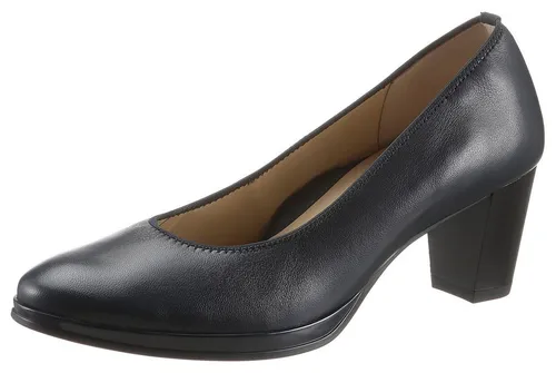 ARA Damen Orly Pumps, Blau, 41.5 - Damen-Pumps aus hochwertigem Leder mit bequemem Blockabsatz, ideal für stilvolle Auftritte und den ganzen Tag tragbar.