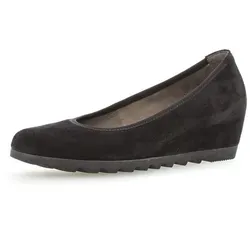 Gabor Keilballerinas Pumps Damen 373030393933 Schwarz 39 EU - Pumps von Gabor aus weichem Veloursleder mit 30mm Keilabsatz für eleganten Komfort. Ideal für den Alltag und perfekt zu Business Looks.
