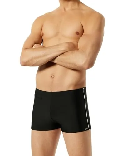 Schiesser Herren Komfort Mit Bein Badehose, Schwarz, M EU von Schiesser