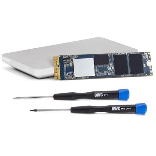 OWC 1.0TB Aura Pro X2 SSD Upgrade Kit - M.2 SSD Upgrade-Lösung mit 1 TB Speicher, einschließlich Tools und OWC Envoy Pro Gehäuse für einfache Installation und verbesserte Leistung.