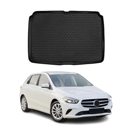 Kofferraummatte für Mercedes B Klasse W247 2018-2021 - Kfz-Ladungseinlagen, maßgeschneiderte 3D-Kofferraummatte aus Gummi TPE, wasserdicht und rutschfest für optimalen Schutz und Sicherheit im Fahrzeug.