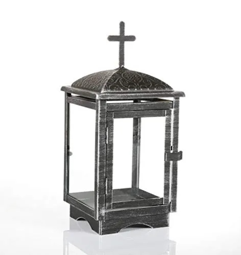 Laterne aus Stahlblech in anthrazit