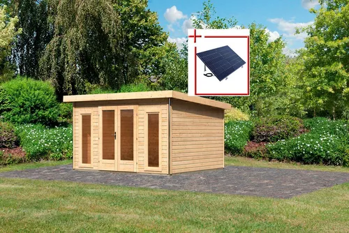 Karibu Gartenhaus Rabensee 2, BxT: 406x331,5 cm, naturbelassen