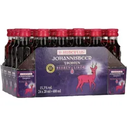 ST. Hubertus Tropfen Johannisbeer Likör 24 x 0,02 Liter