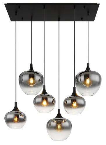 GLOBO Lighting Hängeleuchte - Elegante Pendelleuchte in Schwarz - Lampen-Kategorie: Moderne Hängeleuchte mit beeindruckenden Abmessungen von 40x80x120 cm, aus hochwertigem Metall für stilvolle Beleuchtung in jedem Raum.