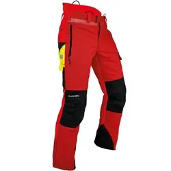 PFANNER® Gladiator® II Schnittschutzhose Rot, M kurzgestellt - Arbeitshosen mit hohem Schnittschutz, ideal für Forstarbeiten und sicheres Arbeiten im Freien.