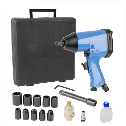 Güde Druckluftgeräte-Set mit Schlagschrauber und Stecknüssen - Druckluftwerkzeuge, 16-teiliges Set mit leistungsstarkem Schlagschrauber und 10 Stecknüssen, ideal für professionelle Anwendungen und DIY-Projekte.