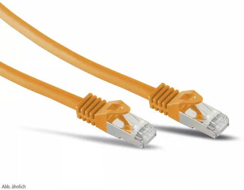 RJ45 Patchkabel S/FTP (PIMF), m. CAT.7 Rohkabel, 7,5 m, orange