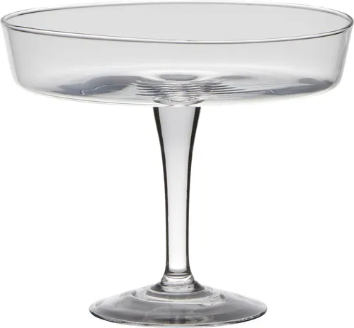 INNA-Glas Deko Schale MICK auf Fuß, klar, 20,5cm - Elegante Deko Schale aus klarem Glas, 20,5cm hoch und 24,5cm im Durchmesser. Ideal für stilvolle Präsentationen und als Blickfang in jedem Raum.