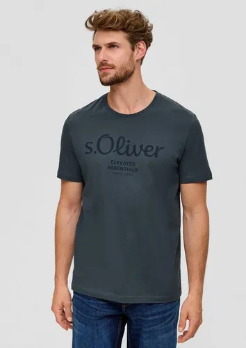 s.Oliver Kurzarmshirt T-Shirt Baumwoll-T-Shirt mit Logo-Print