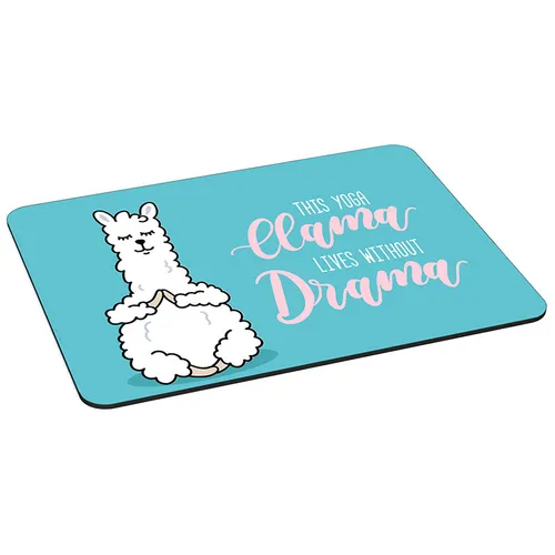 Mauspad XL Gaming Mouse Pad vernähte Ränder rutschfest, Yoga Lama Alpaka
