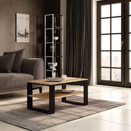Raumhirsch Couchtisch Alex, Schwarz, Holzwerkstoff, 92x45x53 cm