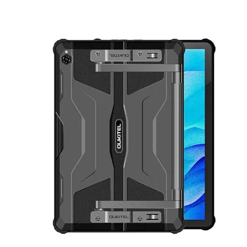 Oukitel RT6 Rugged Tablet 8/256 GB - Robustes 10 Zoll Android Tablet - IP69-zertifiziertes Tablet mit 20.000 mAh Akku, ideal für Baustellen und raues Terrain. Genießen Sie mobile Internetverbindung mit 4G Dual SIM und GPS.