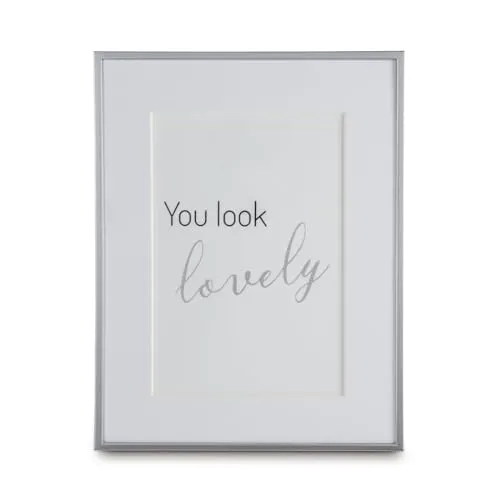 Hama Bilderrahmen 10x15 (Fotorahmen, Portraitrahmen, Hochformat, Querformat, zum Hängen, Hinstellen, Hängevorrichtung, Aufsteller, Samt, Glasscheibe, mit Passepartout, Bildformat 10 x 15 cm) silber