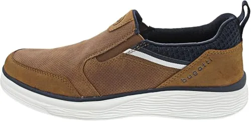 bugatti Bequeme Schnürschuh mit Memory Foam - Elegante Casual Easy Fit Sneaker, Cognac, 45 EU - Slipper & Mokassins für Herren, hochwertige Lederkonstruktion mit herausnehmbaren Einlegesohlen für optimalen Komfort und elegante Optik.