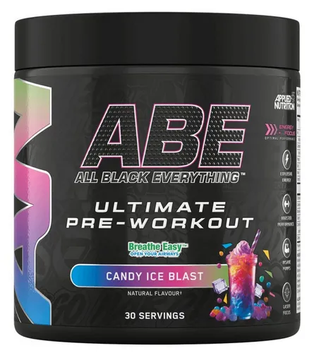 Applied Nutrition ABE Pre Booster Pulver - Candy Ice Blast - Aminosäure Beta-Alanin, leistungssteigernder Pre Workout Booster mit Citrullin und Kreatin, ideal für mehr Energie und Fokus beim Training.