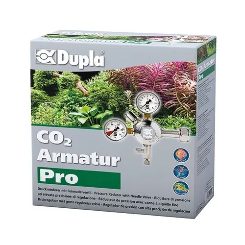 Dupla CO2 Armatur Pro Druckminderer mit Feinnadelventil - CO2 Ausstattung, präzise Steuerung durch Feinnadelventil für optimale CO2 Versorgung in Aquarien.