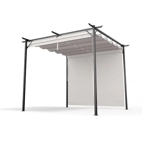 blumfeldt Pavillon 3x3 - Wasserdicht und Winterfest - Pavillon 3x3 mit pulverbeschichtetem Stahlrahmen und wetterfestem Polyesterdach; idealer Schutz vor Sonne und Regen, ganzjährig nutzbar für entspannte Momente im Freien.