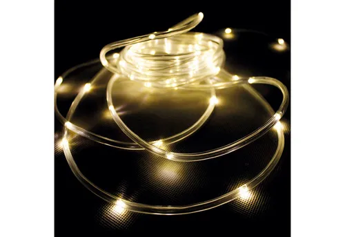 Mojawo LED Stern Solar 75 LED Lichterschlauch Erdspieß warmweiss Innen & Aussen