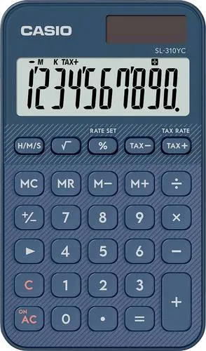 Casio Taschenrechner Navy (B x H x T) 70 x 8.6 x 120mm in blau von CASIO