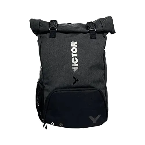 VICTOR Unisex Rucksack 9109-Schwarz - Tennisschläger Rucksack mit großem Hauptfach, Schlägerfach und belüftetem Schuhfach für optimalen Transport und Ordnung – ideal für Sportler!