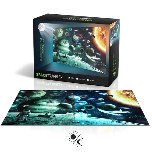 Beschädigte Box Cosmonaut Fluoreszierendes Puzzle 1000 el. für Erwachsene