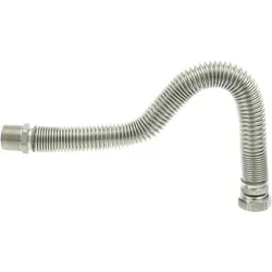 Tecuro - Edelstahlflexwellrohr 1/2 Zoll (dn 15), Ausziehbar Von 200 - 410 Mm, Formstabil