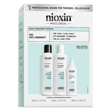 Nioxin Scalp Recovery Geschenkset - Nioxin Scalp Recovery Geschenkset, 3 Teile, für gepflegtes Haar. Enthält Shampoo, Conditioner und Serum zur Unterstützung der Haarpflege. Ideal für eine tägliche Routine und als Geschenk für Haarliebhaber.