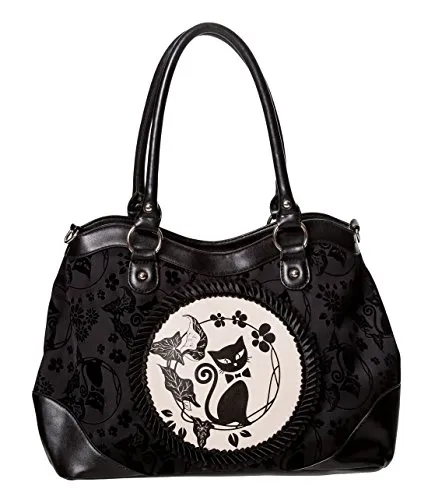 Banned Call of The Phoenix Gothic Handtasche - Schwarz - Stylische Gothic Handtasche von Banned, ideal für alternative Looks. Mit viel Platz für deine Essentials und einem einzigartigen Design, das Blicke auf sich zieht.