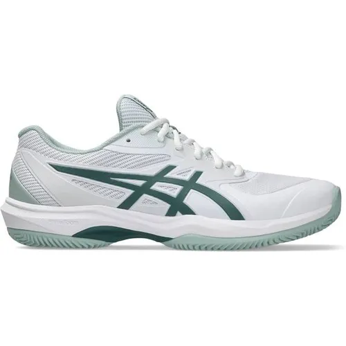 Herren Tennisschuhe GAME FF CLAY/OC 48EU - Vielseitige Tennisschuhe von ASICS für Sand- und Hartplätze. Mit flexibler Außensohle und FLYTEFOAM-Technologie für Dämpfung und Komfort. Atmungsaktives Obermaterial und robuste Bauweise für Stabilität und Langlebigkeit.