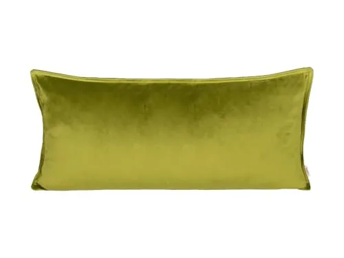 beties - Samt&Sonders-Serie - Kissenhülle ca. 30x70 cm; mit dekorativer Jeansnaht aus deutschem Unternehmen in hochwertiger Qualität, Farbe: Mai-grün