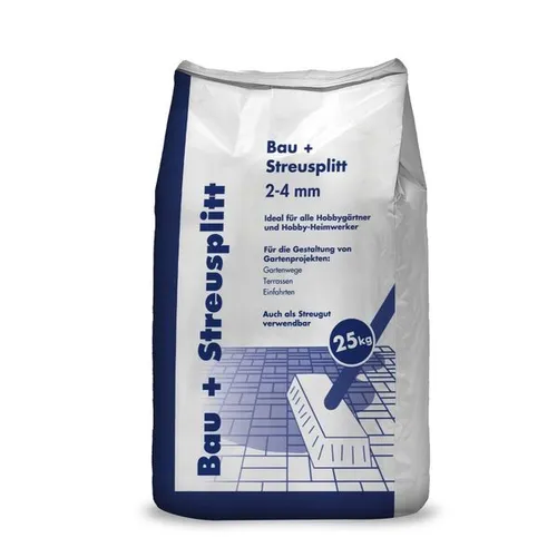 Bau & Streusplitt 2-4 mm 25 kg Winterdienst Hoch und Tiefbau Streumittel Bau