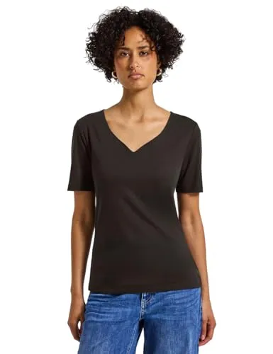 STREET ONE T-Shirt mit Herzausschnitt - Stylisches T-Shirt mit romantischem Herzausschnitt, ideal für lässige Freizeitlooks. Der dehnbare Jerseystoff sorgt für hohen Tragekomfort und eine perfekte Passform.