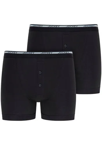 Jockey Trunk Modern Classic (2er Pack) schwarz XL - Herrenunterhosen im 2er Pack, aus 100% Baumwolle für hohen Tragekomfort, mit Y-Eingriff und elastischem Bund für eine perfekte Passform.