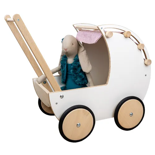 Meppi Puppenwagen Lollipop solides Holz