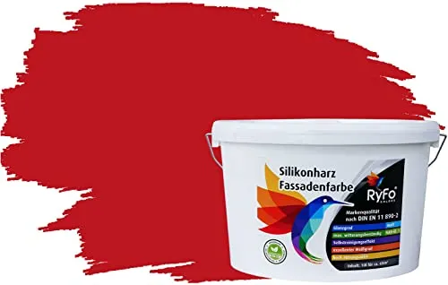 RyFo Colors Silikonharz Fassadenfarbe Lotuseffekt Chinarot 10l - Hochwertige Silikonharz-Fassadenfarbe für den Außenbereich mit extrem hoher Deckkraft. Wetterbeständig und schmutzabweisend für langlebige, ansprechende Fassaden. Erhältlich in weiteren Farbtönen und Größen.