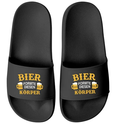 MoonWorks Lustige Badelatschen mit Spruch für Männer Unisex Witzige Schlappen Badesandale