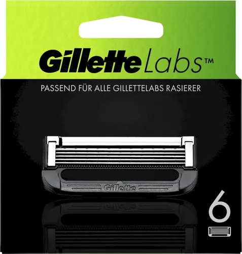 Gillette Rasierklingen Labs - 6er Pack, 5 Klingen für unglaublichen Komfort und Gründlichkeit, kompatibel mit allen GilletteLabs Rasierern