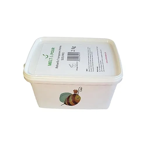 Melt and Pour Transparent Seifenbasis mit Honig SLES/SLS frei Soap base Rohseife Gießsen 2 kg