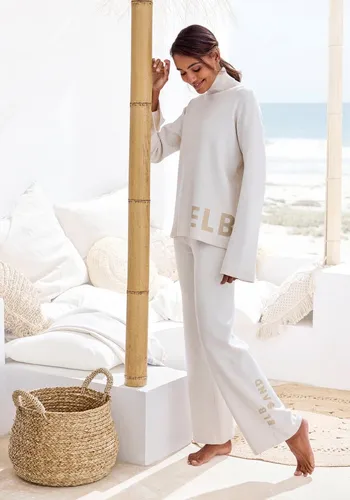 Elbsand Strickhose wollweiß Größe 32/34 - Sonstige Hosen mit bequemem Komfortbündchen und weicher, elastischer Strickqualität, ideal für entspannten Tragekomfort.