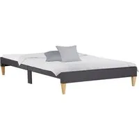 Homestyle4u Polsterbett 140x200 mit Lattenrost und Matratze - Modernes Polsterbett in Grau, inkl. Lattenrost und Komfortschaummatratze für erholsamen Schlaf. Perfekt für Schlafzimmer, Gästezimmer oder Jugendzimmer.