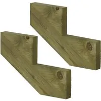 Vinuovo 2er Set Treppenwange aus KDI Holz für Gartentreppen