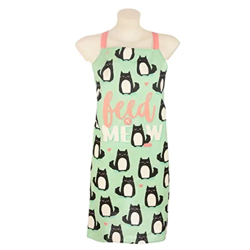 Puckator Feline Fine Katze Feed Me Meow - Schürze aus Polycotton