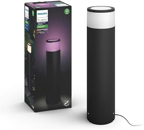 Philips Hue White & Color Ambiance Calla LED-Sockelleuchte Erweiterung - Lampen für Garten und Terrasse mit individueller Lichtsteuerung über die Hue App, ideal für stimmungsvolle Anlässe und lange Lebensdauer von bis zu 25.000 Stunden.