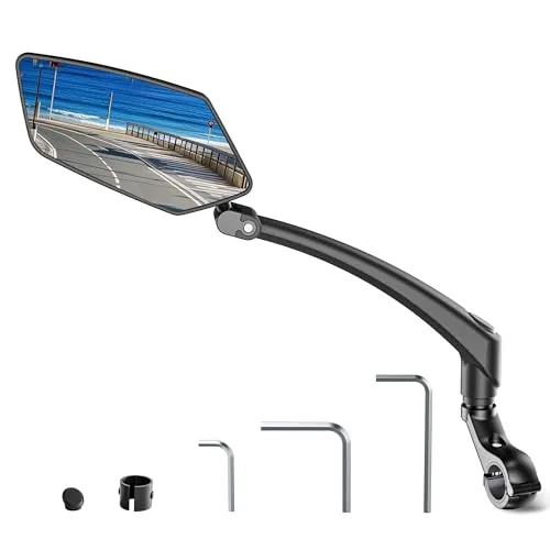Fahrradspiegel für E-Bike Links – 360° Klappbar & Drehbar