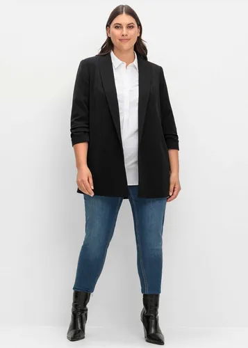 Sheego Longblazer Langarm schwarz Größe 52 von sheego