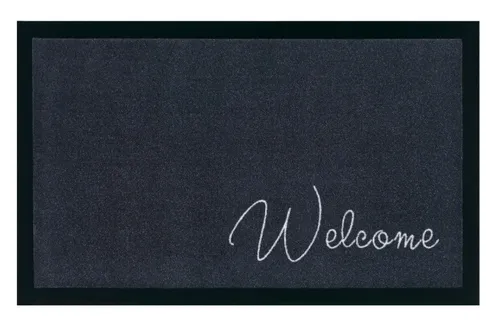 riess-ambiente Fußmatte CLEAN WELCOME 75x45cm anthrazit, rechteckig, Höhe: 5 mm, Fußabtreter · strapazierfähig · Modern Design · Schmutzfangmatte