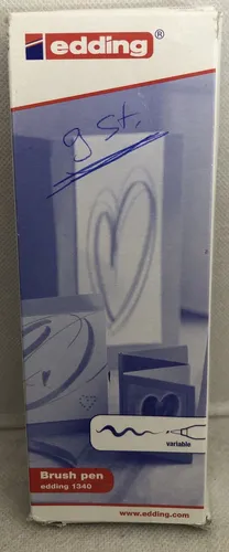 P053 - Edding - 1340 brush pen Pinselstift - Schwarz 9 Stk - NEU